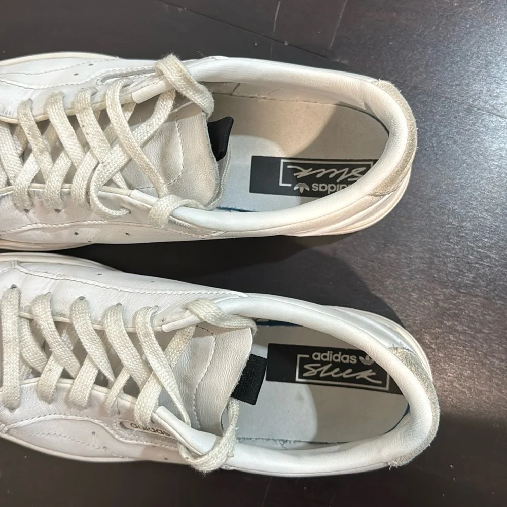 Adidas Sleek white leather sneakers